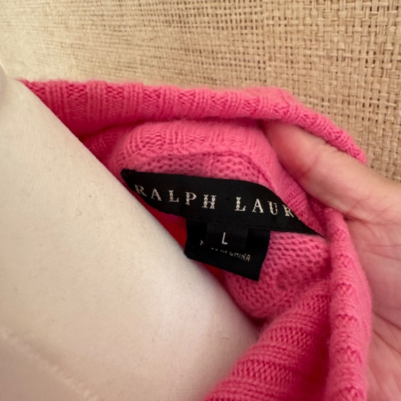 Ralph Lauren NWOT Black Label 100% Cashmere Hot Pink Zip up Cardigan Sweater - Picture 7 of 9